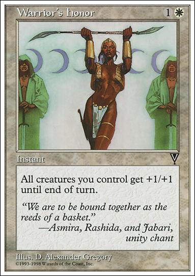 Magic the Gathering: Anthologies (Base Set) card 17 Warrior's Honor