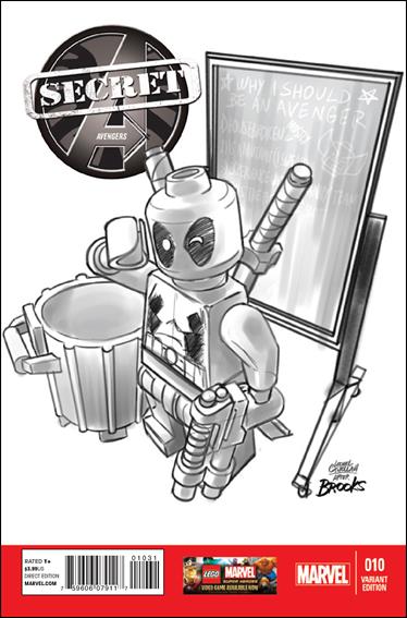 Secret Avengers (2013) issue 10-C Leonel Castellani 1:100 LEGO Sketch Cover
