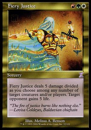 Magic the Gathering: Time Spiral (Timeshifted Subset) card 92 Fiery Justice