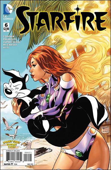 Starfire (2015) issue 6-B E. Lupacchino & Spike Brandt Looney Tunes Cover
