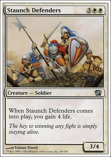 Magic the Gathering: 8th Edition (Base Set) card 49 Staunch Defenders