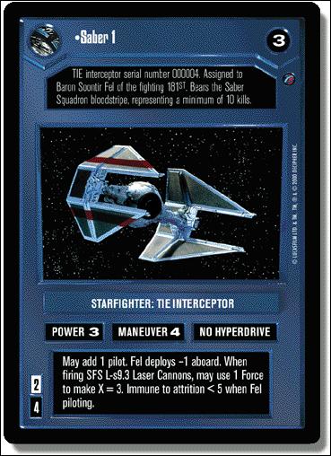 Star Wars: Death Star II Limited (Base Set) card 75 Saber 1