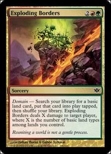 Magic the Gathering: Conflux (Base Set) card 106 Exploding Borders