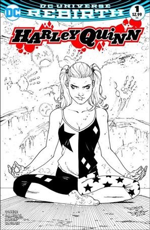 Harley Quinn (2016) issue 1-UQ Tony Daniel Yesteryear Comics Black & White  Cover