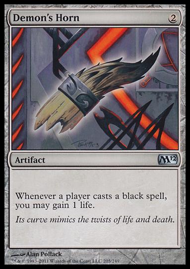 Magic the Gathering: 2012 Core Set (Base Set) card 205 Demon's Horn