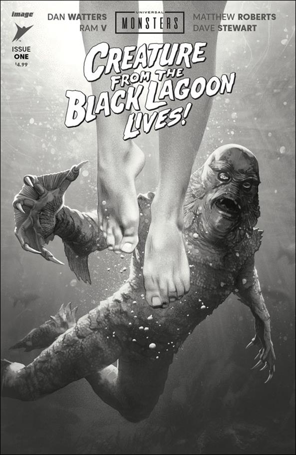 Universal Monsters: Creature From The Black Lagoon Lives! issue 1-D Joshua Middleton B&W 1:25 Cover