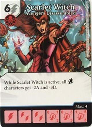 Marvel Dice Masters Uncanny X-Men  card '2' Scarlet Witch: Avengers Disassembled 