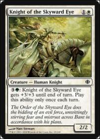 Magic the Gathering: Shards of Alara (Base Set) card 15 Knight of the Skyward Eye