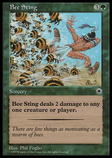 Magic the Gathering: Portal (Base Set) card 159 Bee Sting