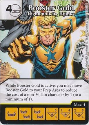 DC Comics Dice Masters Justice League  card 109 Boostet Gold - High Publicity Hijinks