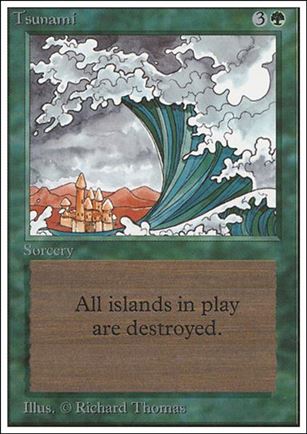 Magic the Gathering: Unlimited (Base Set) card 222 Tsunami