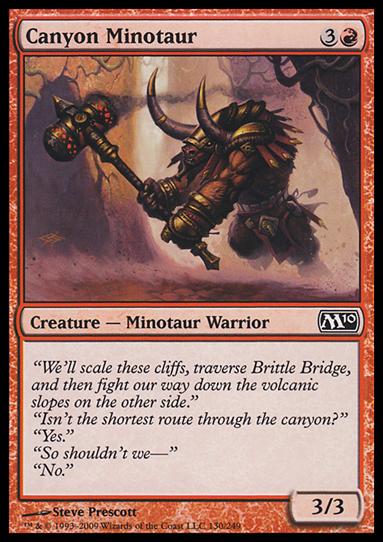 Magic the Gathering: 2010 Core Set (Base Set) card 130 Canyon Minotaur