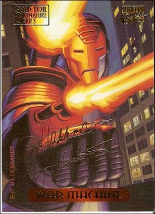 1994 Marvel Masterpieces (Gold-Foil Signature Parallel Base Set) card 133 War Machine