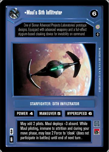 Star Wars: Coruscant Limited (Base Set) card 88 Maul's Sith Infiltrator