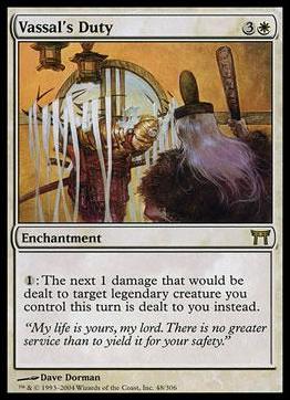 Magic the Gathering: Champions of Kamigawa (Base Set) card 48 Vassal's Duty