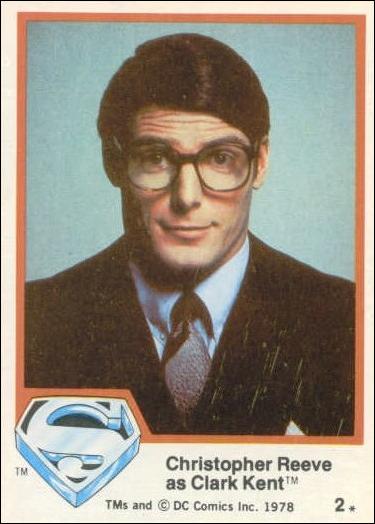 Superman (Movie) Series 1 (Base Set) card 2 Christopher Reeve as Clark Kent