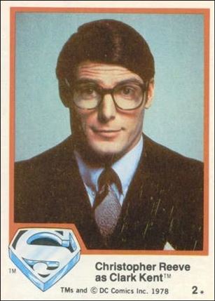 Superman (Movie) Series 1 (Base Set) card 2 Christopher Reeve as Clark Kent