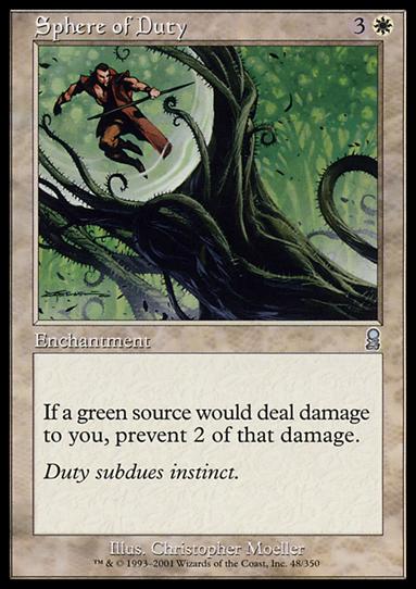 Magic the Gathering: Odyssey (Base Set) card 48 Sphere of Duty