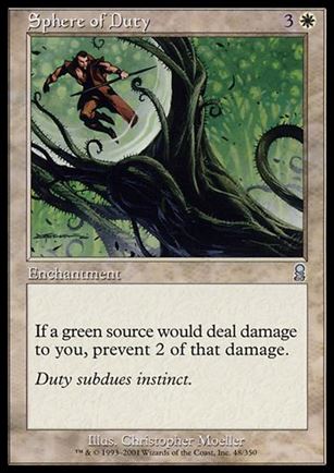 Magic the Gathering: Odyssey (Base Set) card 48 Sphere of Duty