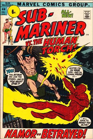 Sub-Mariner (1968) issue 44-B UK Price Cover
