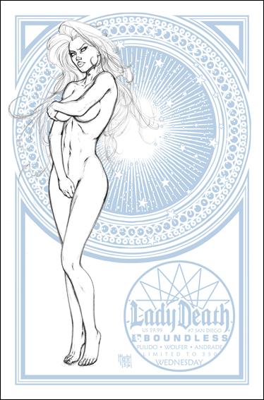 Lady Death (2010) issue 7-D San Diego Comic-Con Wednesday Cover 1/350