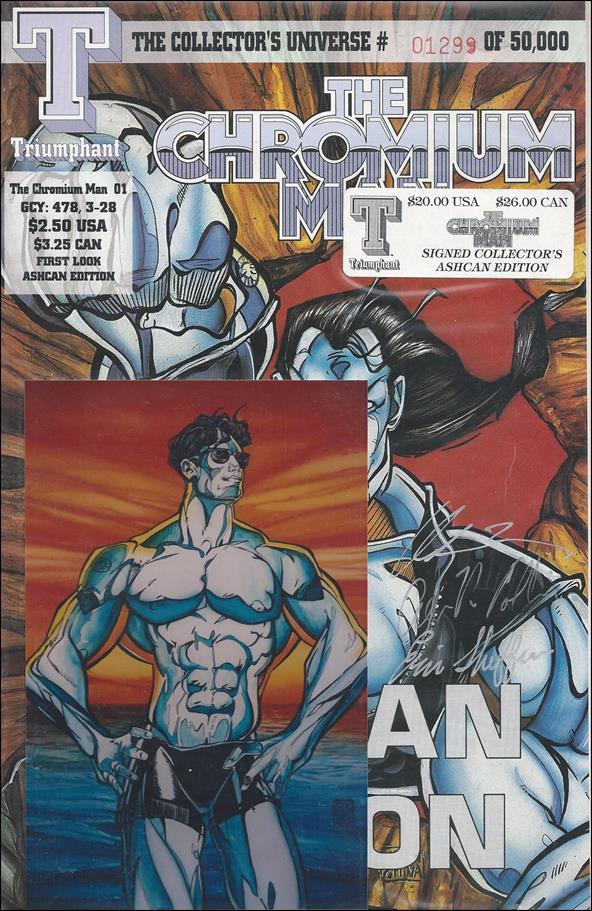 Chromium Man issue 1 Polybagged Signed Ashcan Edition 1/50,000