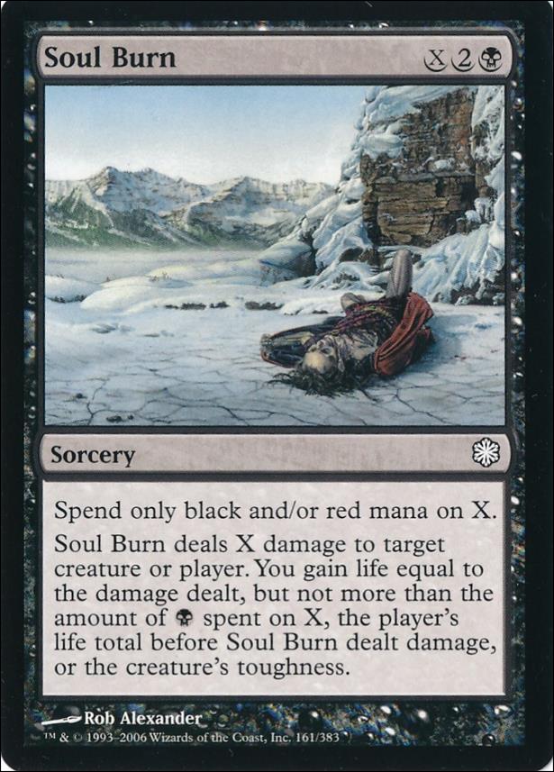 Magic the Gathering: Ice Age (Base Set) card 161-B Soul Burn - Coldsnap Reprint