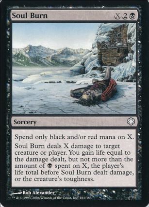 Magic the Gathering: Ice Age (Base Set) card 161-B Soul Burn - Coldsnap Reprint