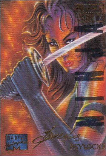 1995 Marvel Masterpieces (Multi-Foil E-Motion Parallel Base Set) card 77 Psylocke