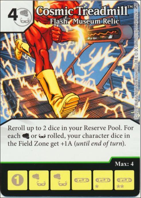 DC Comics Dice Masters Green Arrow and The Flash card 49 Cosmic Treadmill: Flash Museum Relic