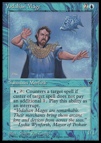 Magic the Gathering: Fallen Empires (Base Set) card 30-C Vodalian Mage