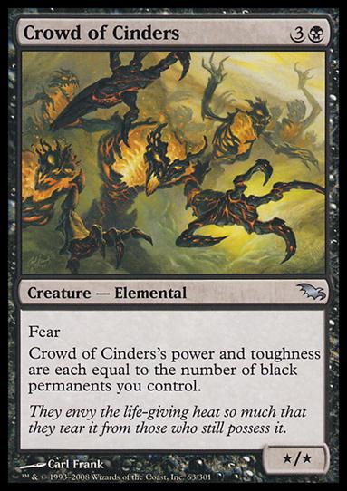 Magic the Gathering: Shadowmoor (Base Set) card 63 Crowd of Cinders