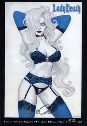 Lady Death: The Rapture issue 1-DF Chase Edition / Blue 1/80