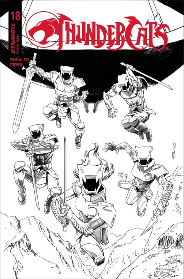 Thundercats (2024) issue 18-N Declan Shalvey B&W 1:10 Cardstock Cover