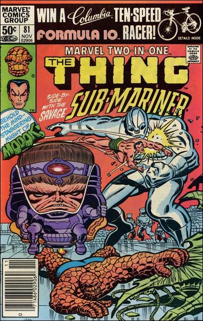 Marvel Two-in-One (1974) issue 81-B Newsstand Cover