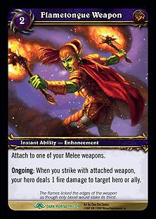 World of Warcraft: Through the Dark Portal (Base Set) card 95 Flametongue Weapon