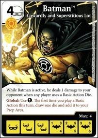 DC Comics Dice Masters War of Light card 5 Batman: Cowardly and Superstitious Lot