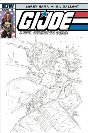 G.I. Joe: A Real American Hero issue 209-C Larry Hama 1:10 Sketch Cover