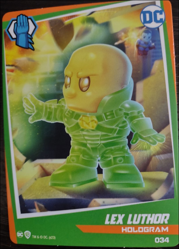 DC Comics Ooshies Collector Cards: Series 2 card 34 Lex Luthor: Embossed Hologram 