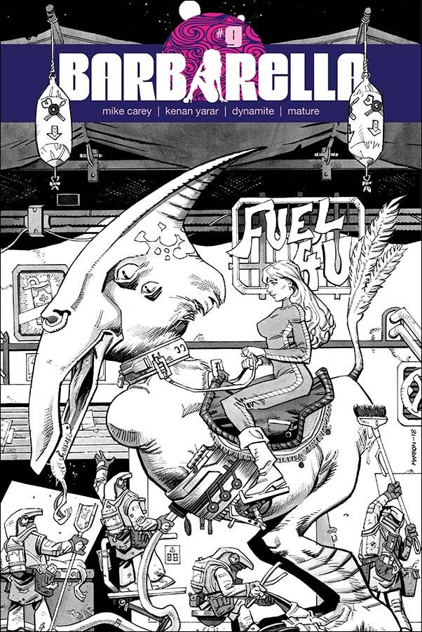 Barbarella (2017) issue 9-F Eoin Marron 1:10 Black & White Cover