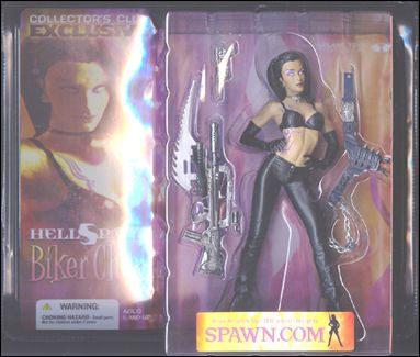 Spawn (Series 25) figure 7-B Biker Chick (Collectors Club Exclusive Repaint)