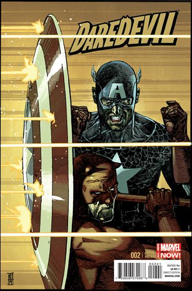Daredevil (2014) issue 2-B Leinil Francis Yu 1:20 Captain America Cover