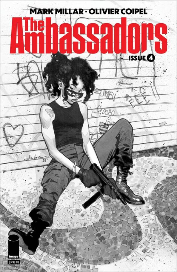 Ambassadors issue 4-B Olivier Coipel B&W Cover