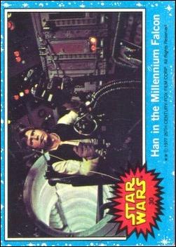 Star Wars: Series 1 (Base Set) card 30 Han in the Millennium Falcon
