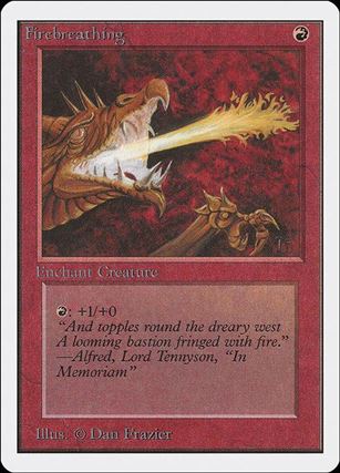 Magic the Gathering: Unlimited (Base Set) card 151 Firebreathing