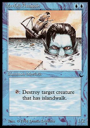 Magic the Gathering: The Dark (Base Set) card 32 Merfolk Assassin