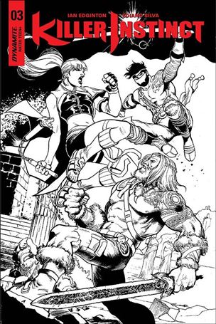 Killer Instinct (2017) issue 3-E Yildiray Cinar 1:20 Black & White Cover