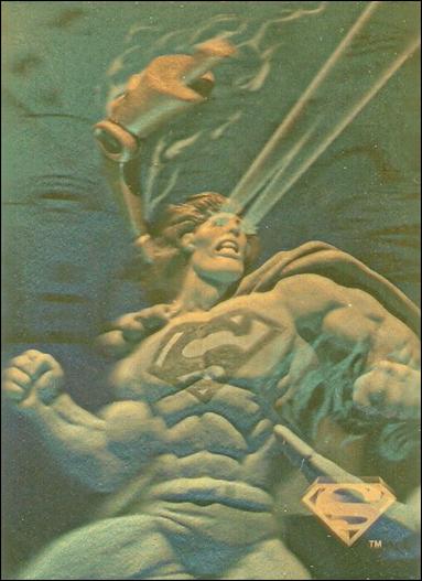 Superman Holo Series (Gold Hologram Parallel Base Set) card 9 Looking Hot! 