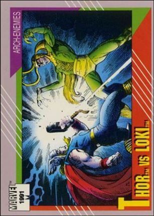 Marvel Universe: Series 2 (Base Set) card 120 Thor vs Loki