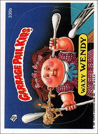 Garbage Pail Kids: Series 09 (Base Set) card 335b Waxy Wendy
